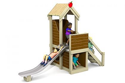 Apple Cottage Slide HDPE wood effect