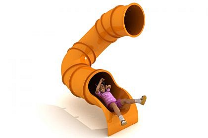 180° 1.8m Deck Height Spiral Tube Slide