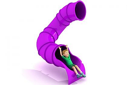180° 2m Deck Spiral Tube Slide