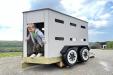 Livestock Trailer with Little Boy Playing