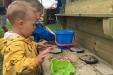 Mud Kitchen with Shelf, Hob, Mixing Bowl, Under Counter Storage