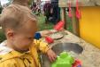 Mud Kitchen with Hanging Hooks, Under Counter Storage, Mixing Bowl & Hob