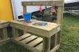 Mud Kitchen with Hanging Hooks, Under Counter Storage, Mixing Bowl & Hob